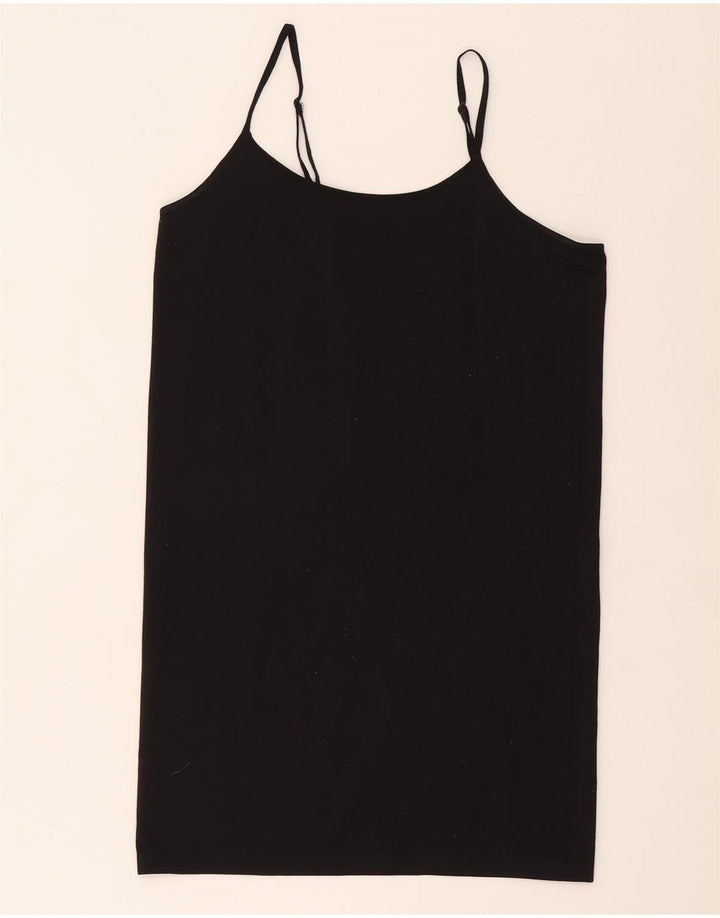 MOSSIMO Womens Cami Top UK 12 Medium Black Nylon Vintage Mossimo and Second-Hand Mossimo from Messina Hembry 