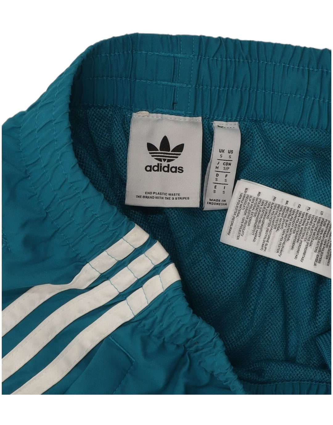 Pantaloni scurți sport Adidas pentru femei UK 8 Small Blue Poliester