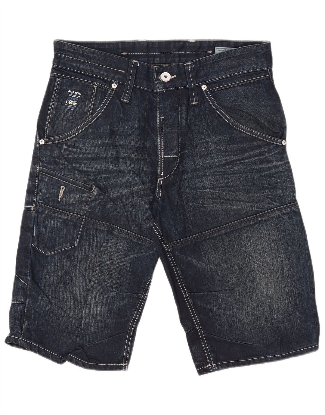 Pantaloni scurți din denim cargo Jack & Jones pentru bărbați, mediu W32, bumbac bleumarin