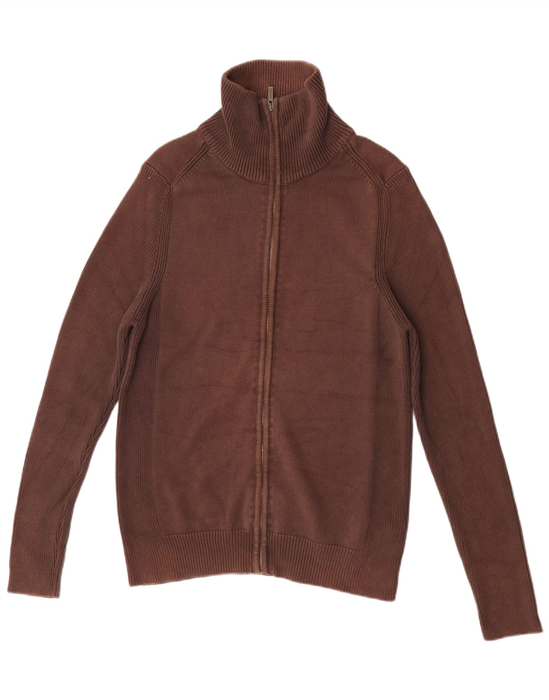 Pulover cardigan pentru bărbați Zara, mare, maro, bumbac