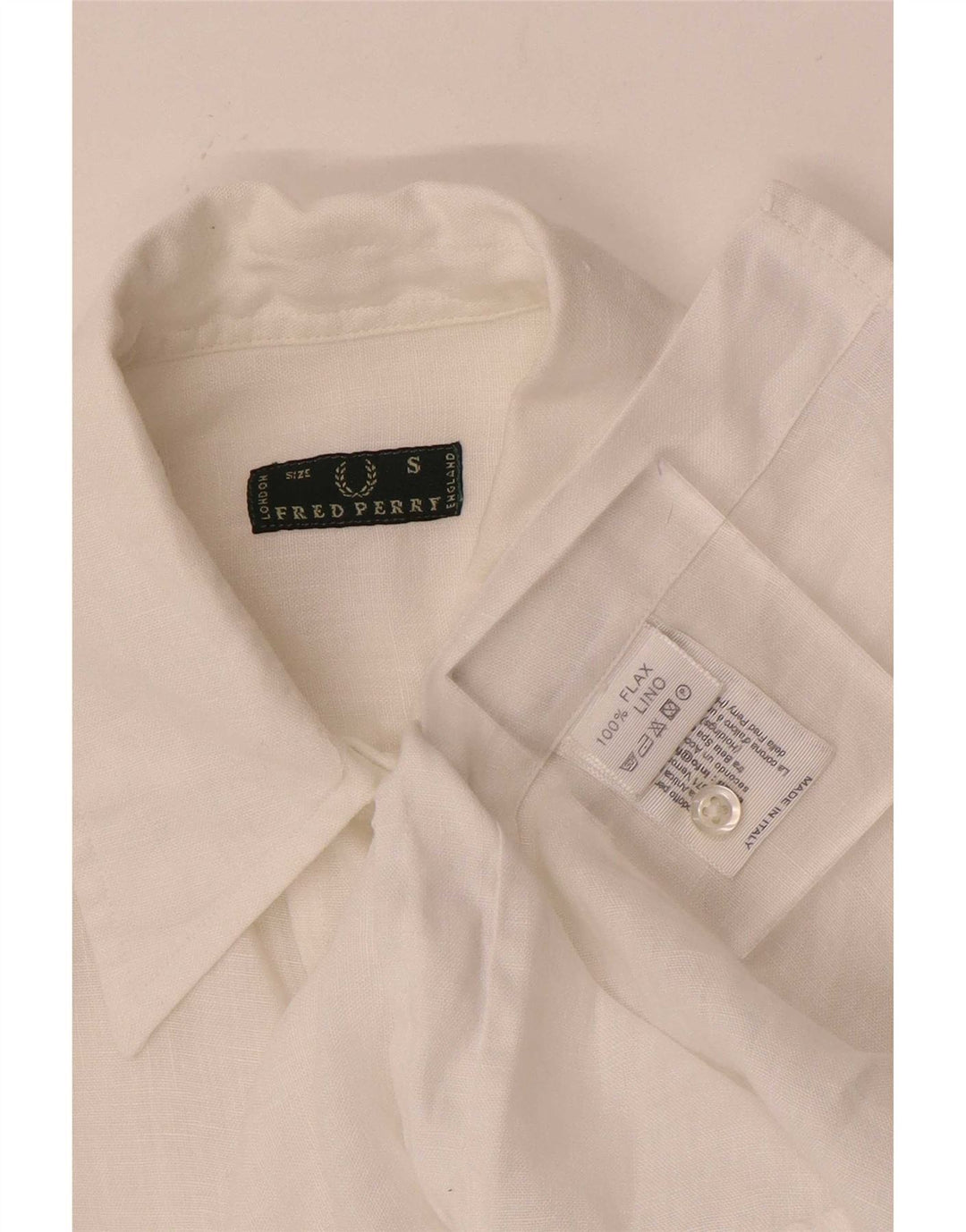 Cămașă Fred Perry pentru femei cu mâneci 3/4 UK 10, in alb, mic