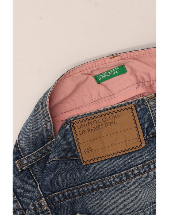 Pantaloni scurți din denim pentru femei BENETTON W30 Medium Blue