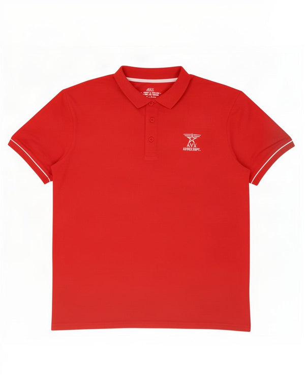 Tricou polo Avirex pentru femei UK 18 XL bumbac roșu