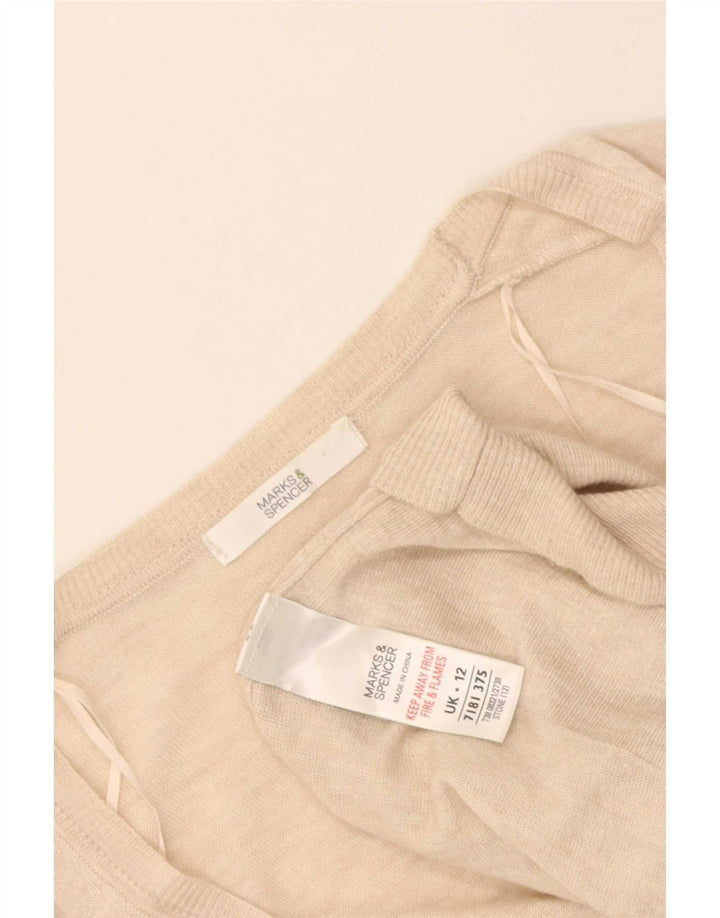 Pulover cardigan cu paragate pentru femei Marks & Spencer UK 12 Medium Bej cu pete