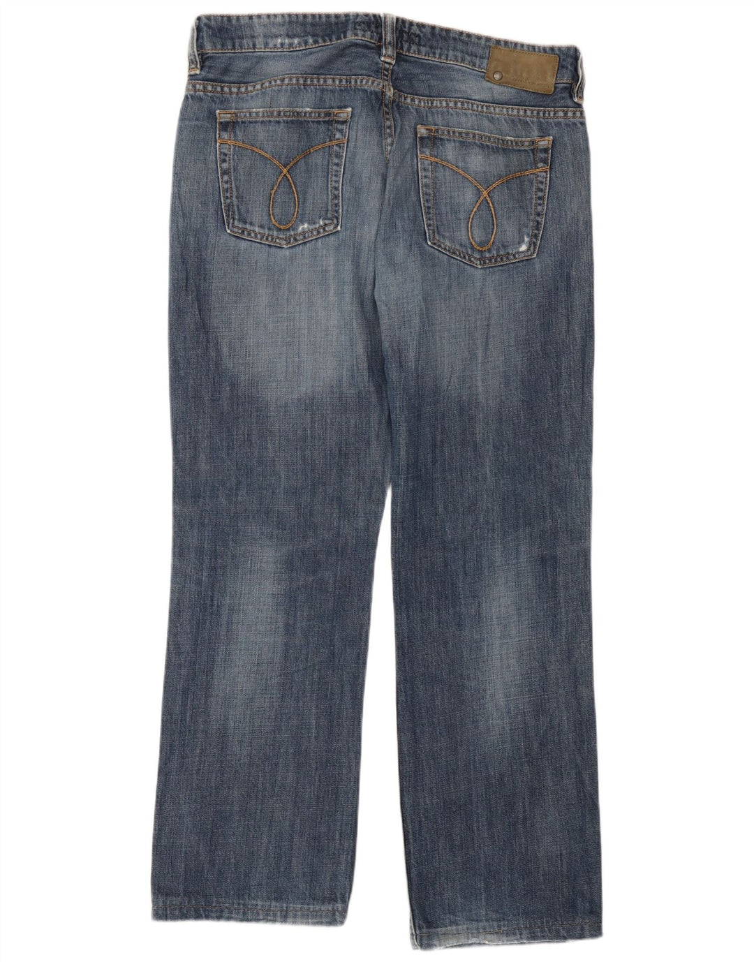 Calvin Klein Blugi Distressed Straight pentru bărbați W34 L28 Albastru