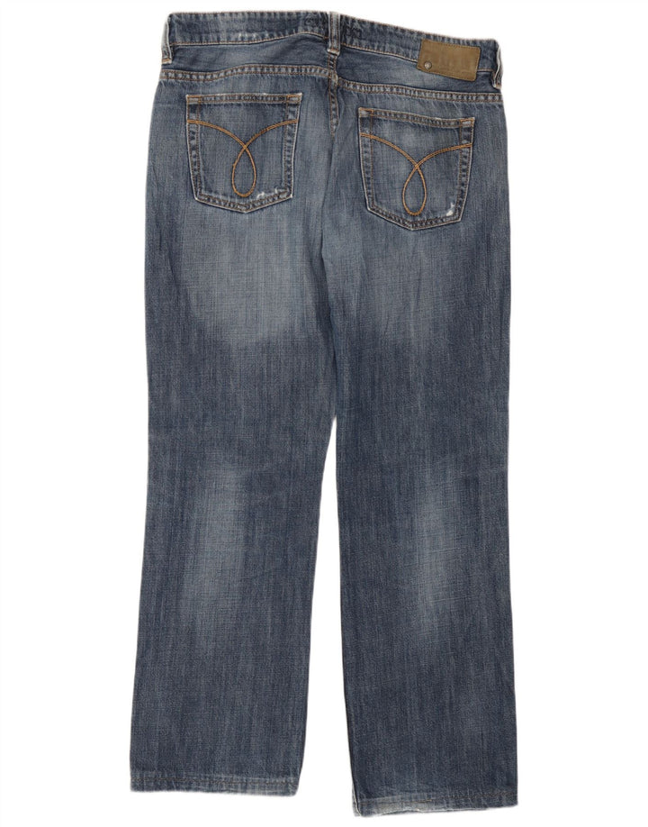 Calvin Klein Blugi Distressed Straight pentru bărbați W34 L28 Albastru