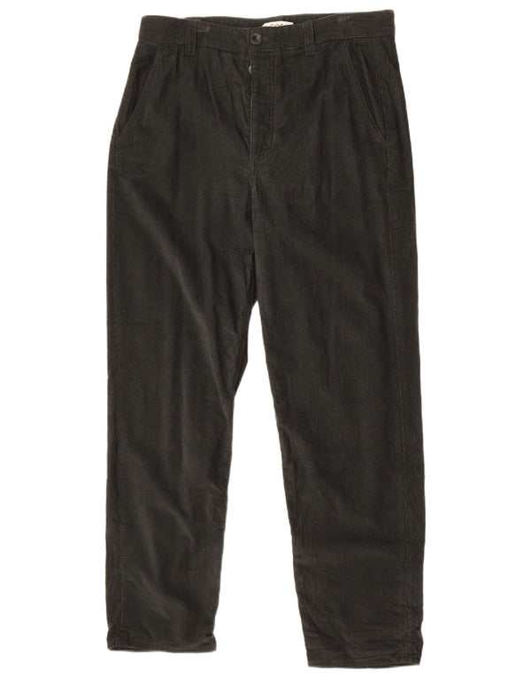 Pantaloni drepti din velur pentru femei Cos EU 38 Medium W32 L29 Kaki Bumbac