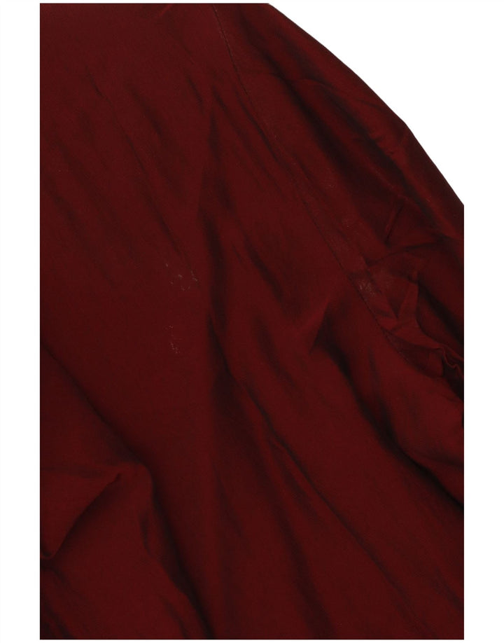 Bluză Vintage Femei Top IT 42 Medium Burgundy Viscose