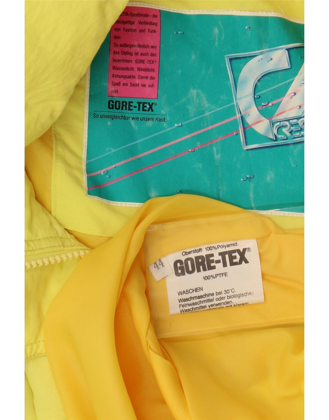 Jachetă pentru femei CRESTA Gore-Tex supradimensionată EU 44 XL Galben Poliamidă