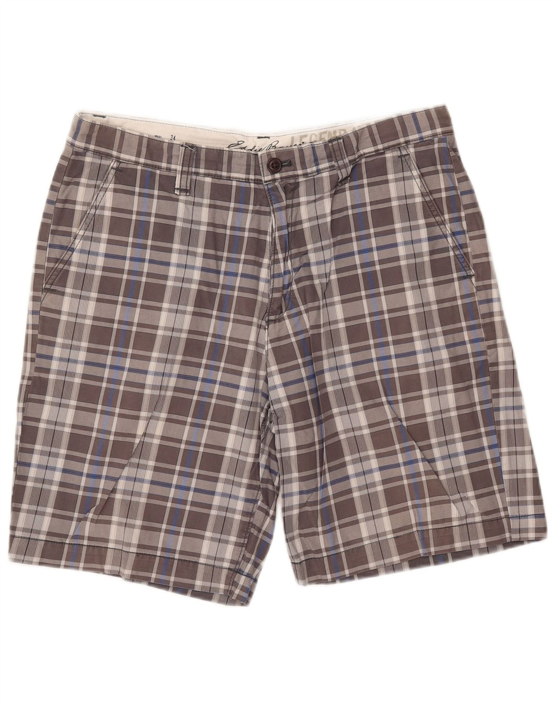 Pantaloni scurți chino pentru bărbați EDDIE BAUER W34 Large, gri Check