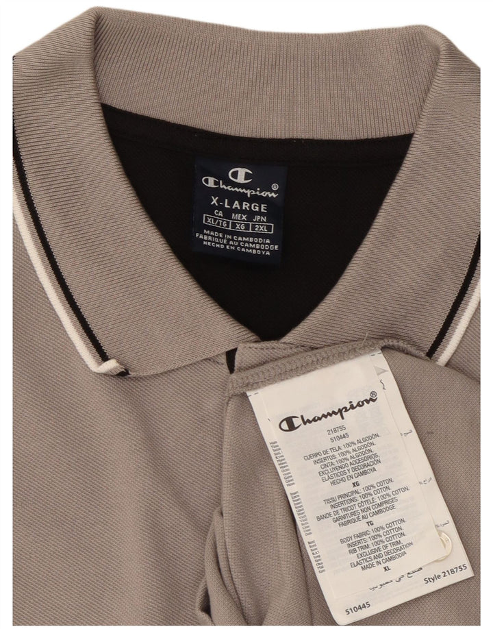 Tricou polo pentru bărbați CHAMPION XL bumbac gri