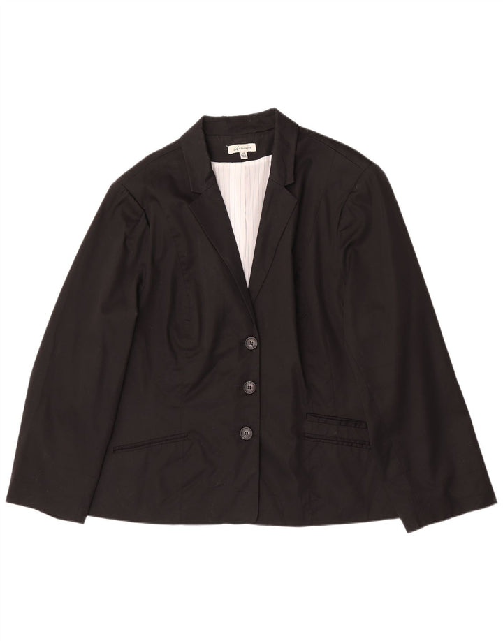 Jachetă pentru femei Marks & Spencer Autograph cu 3 nasturi, UK 22 3XL Negru