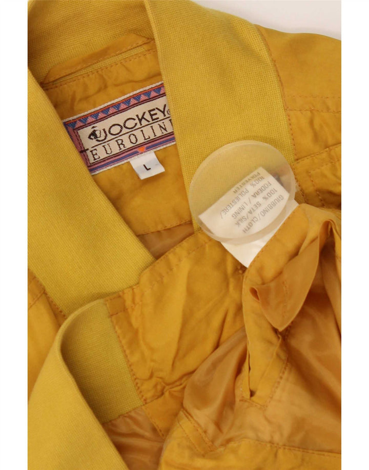 Jockey Bomber Jacket pentru bărbați UK 40 Large Yellow Silk