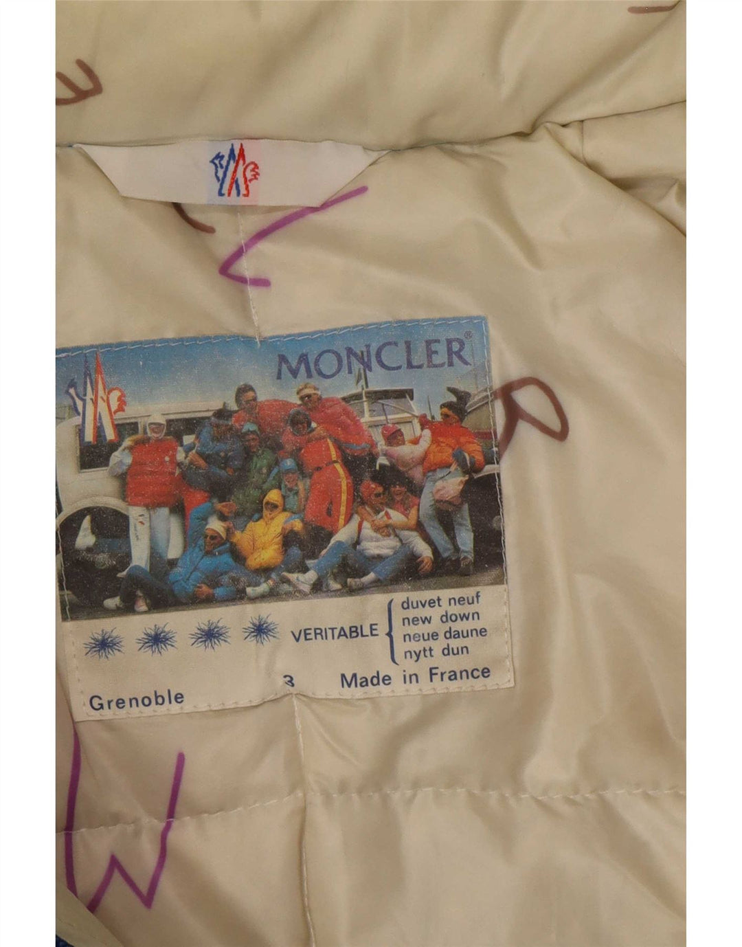 Jachetă căptușită cu glugă Moncler pentru bărbați Mărimea 3, mare, albastră, poliamidă