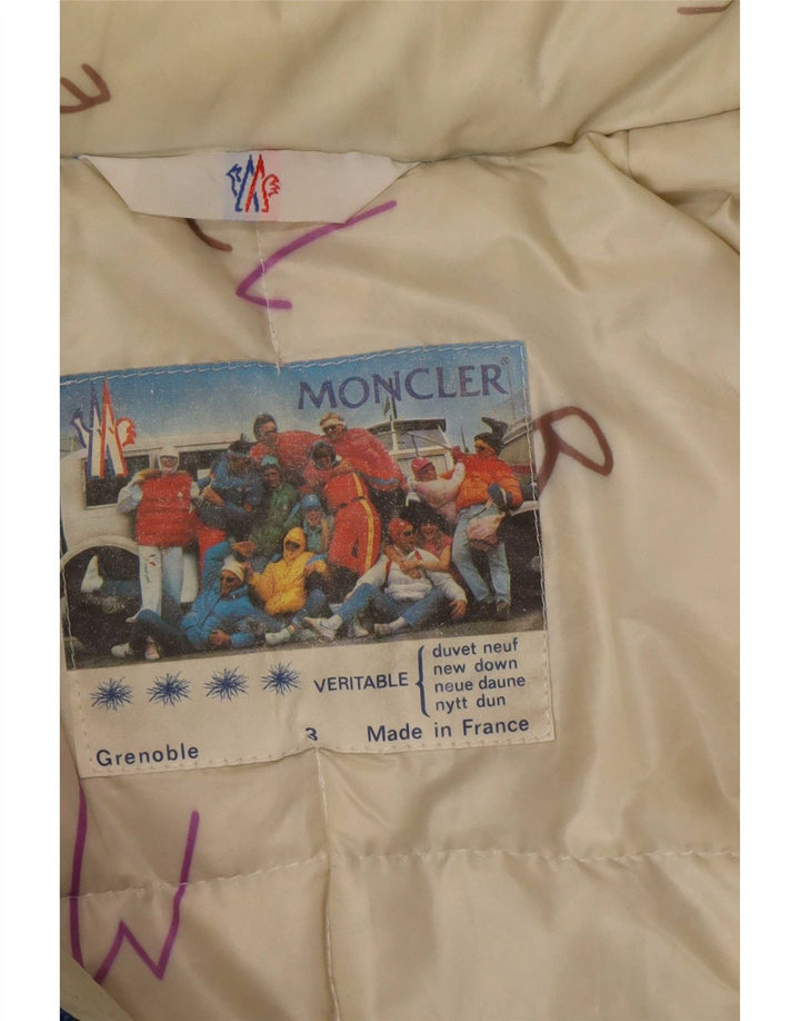 Jachetă căptușită cu glugă Moncler pentru bărbați Mărimea 3, mare, albastră, poliamidă