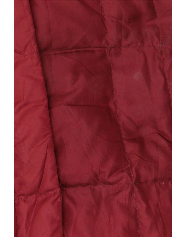 Palton căptușit cu glugă pentru femei Eddie Bauer UK 14 Poliester Burgundy mediu