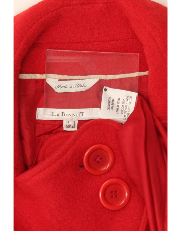 L.K. BENNETT Womens Jacket UK 12 Medium  Red Wool Vintage L.K. Bennett and Second-Hand L.K. Bennett from Messina Hembry 