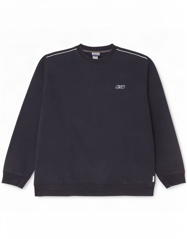 Hanorac pentru bărbați Reebok Jumper mare din bumbac bleumarin