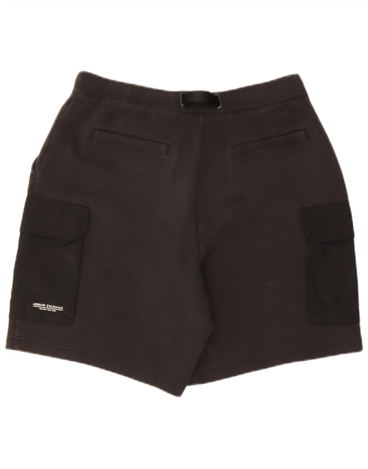 Pantaloni scurți cargo pentru bărbați Armani Exchange, mari W34, bumbac negru