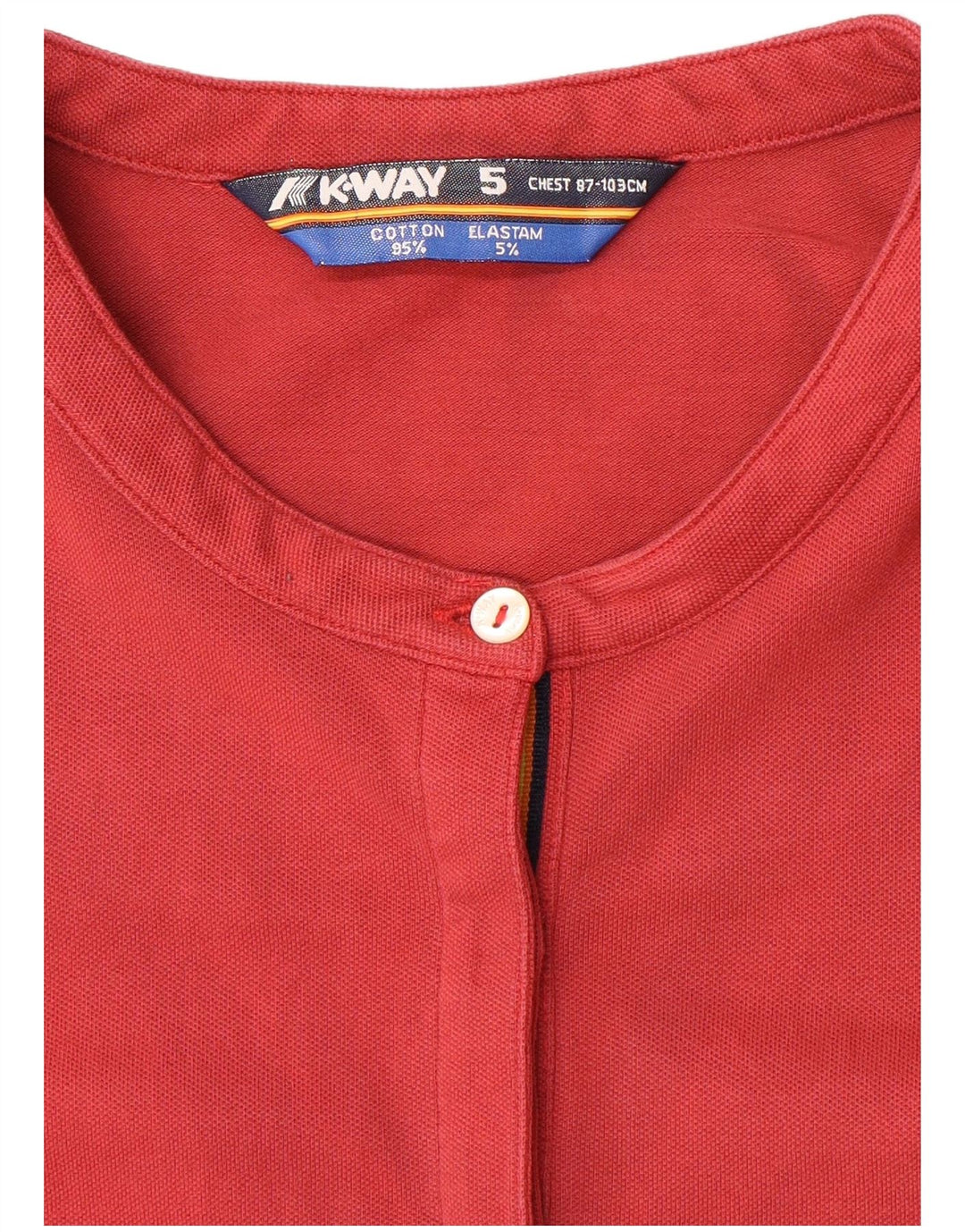 Tricou polo pentru femei K-Way UK 14 Bumbac roșu mediu