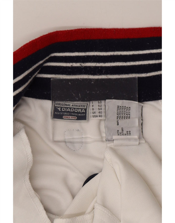 Diadora Bomber Jacket pentru bărbați UK 40, mare, alb, poliester