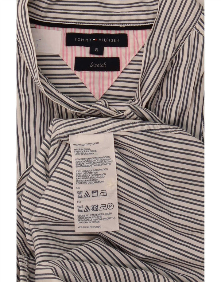 Cămașă pentru femei Tommy Hilfiger, fără mâneci, cu cravată în față US 8 Medium Grey Pinstripe