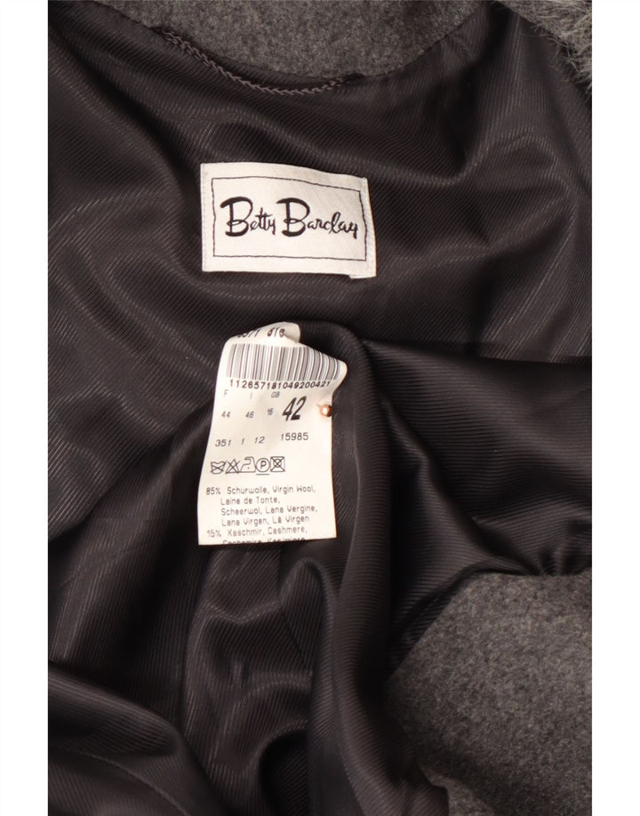 BETTY BARCLAY Palton pentru femei UK 16 mare, gri, lână nouă