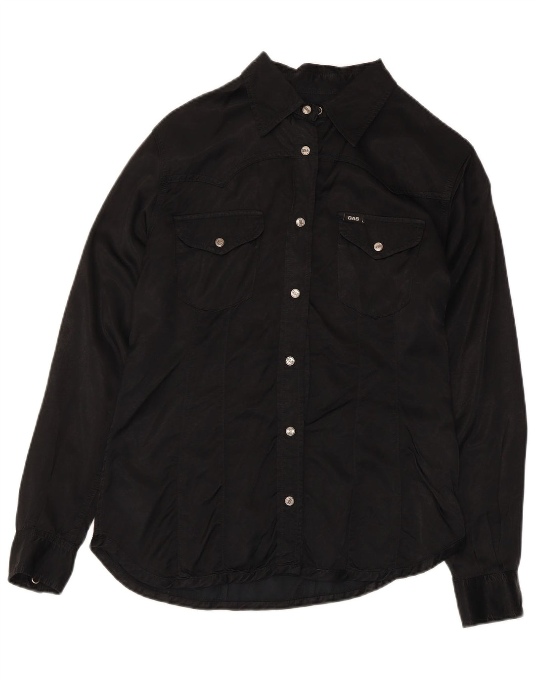 Cămașă Gas Women UK 12 Medium Black Viscose