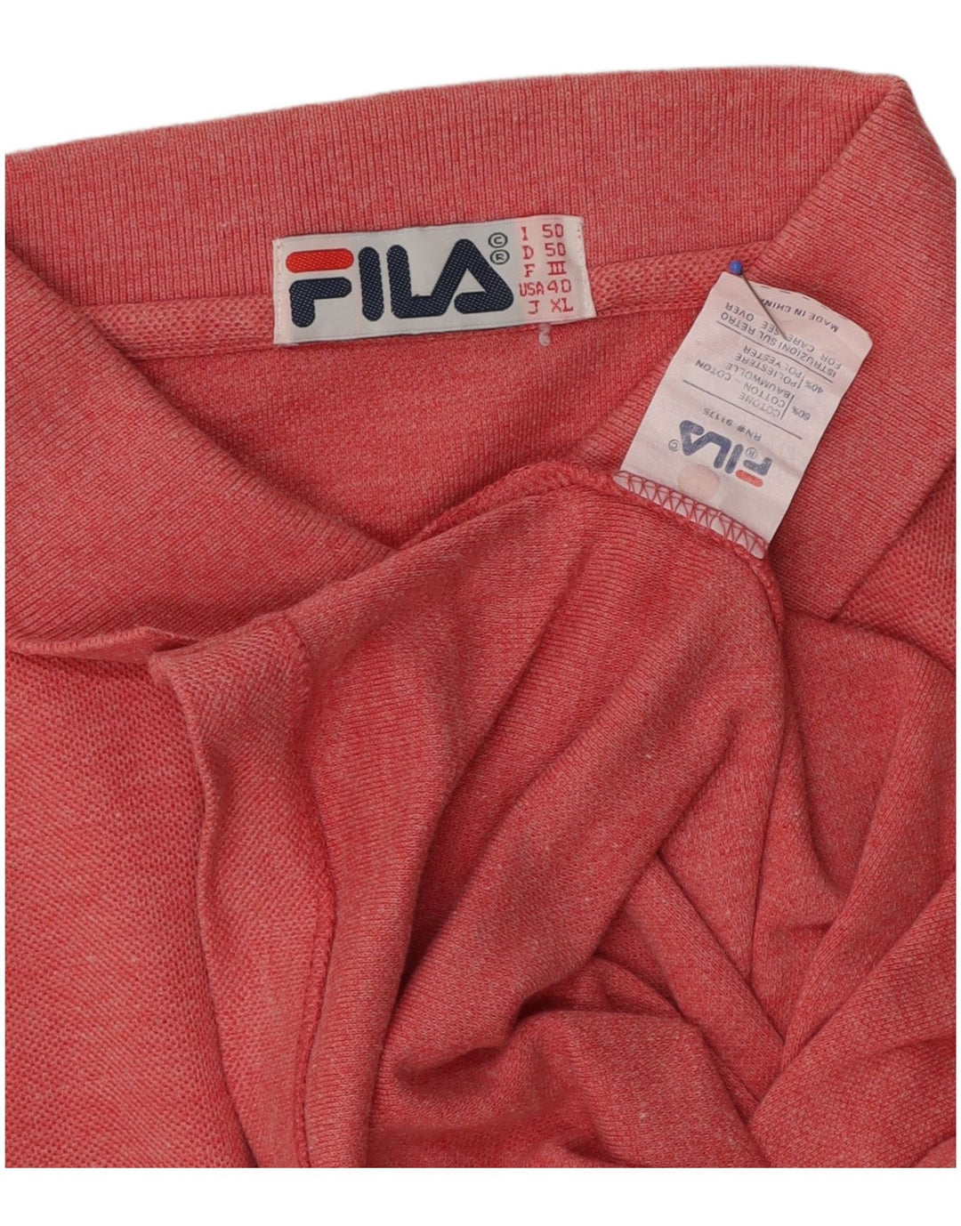 Tricou Polo Fila Bărbați IT 50 Bumbac Roșu Mediu Pete