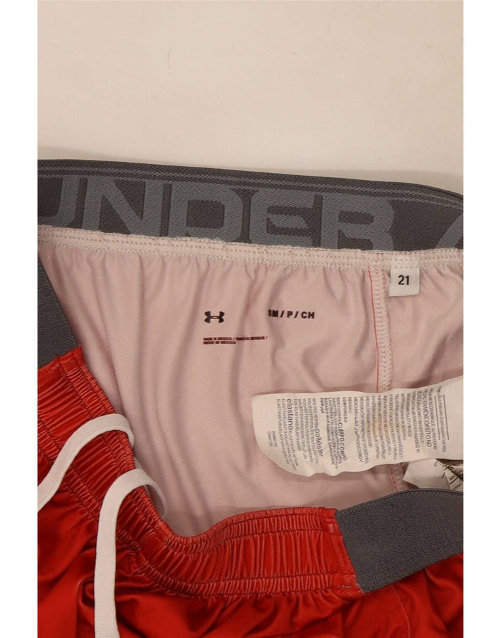 Pantaloni scurți sport Under Armour pentru femei UK 10 Small Red Colorblock Poliester