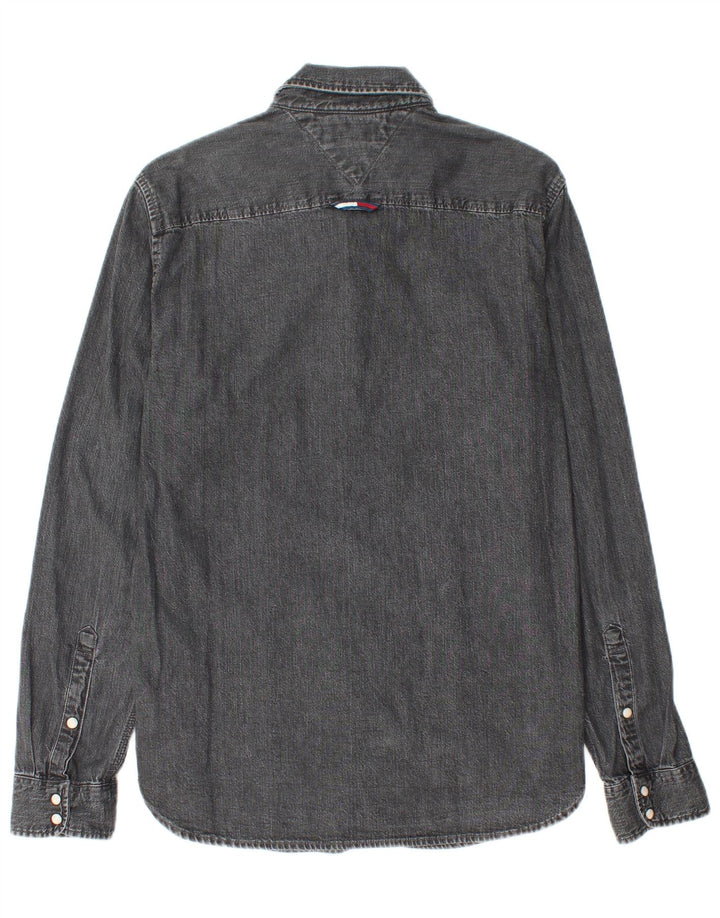 Cămașă de denim pentru bărbați Tommy Hilfiger, cu croială normală, din bumbac gri mic