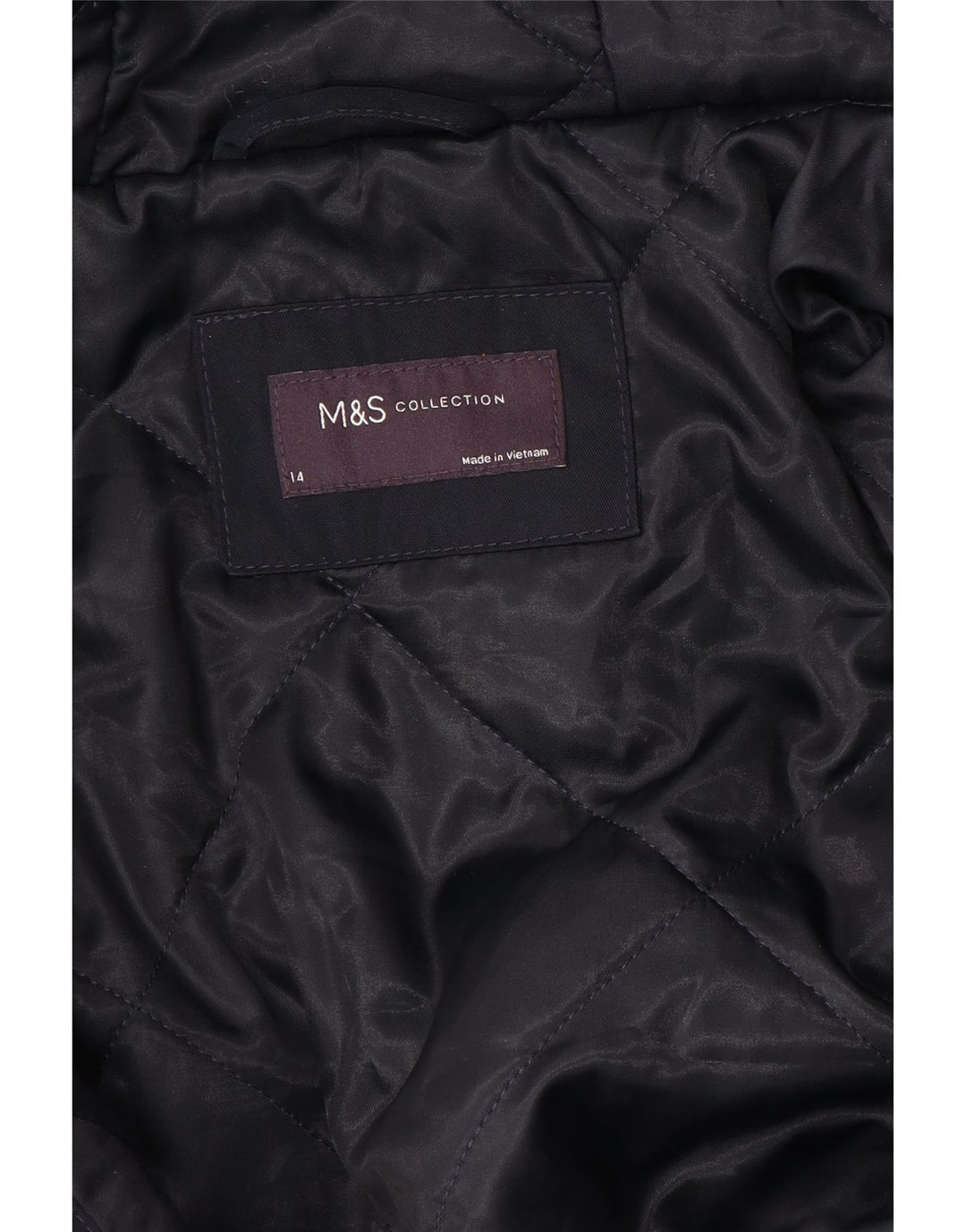 Jachetă de vânt pentru femei Marks & Spencer, cu glugă, UK 14, bleumarin mediu