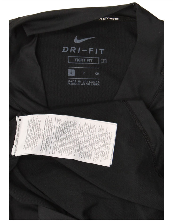 Nike pentru bărbați Tight Fit Top cu mânecă lungă, mic, negru, poliester