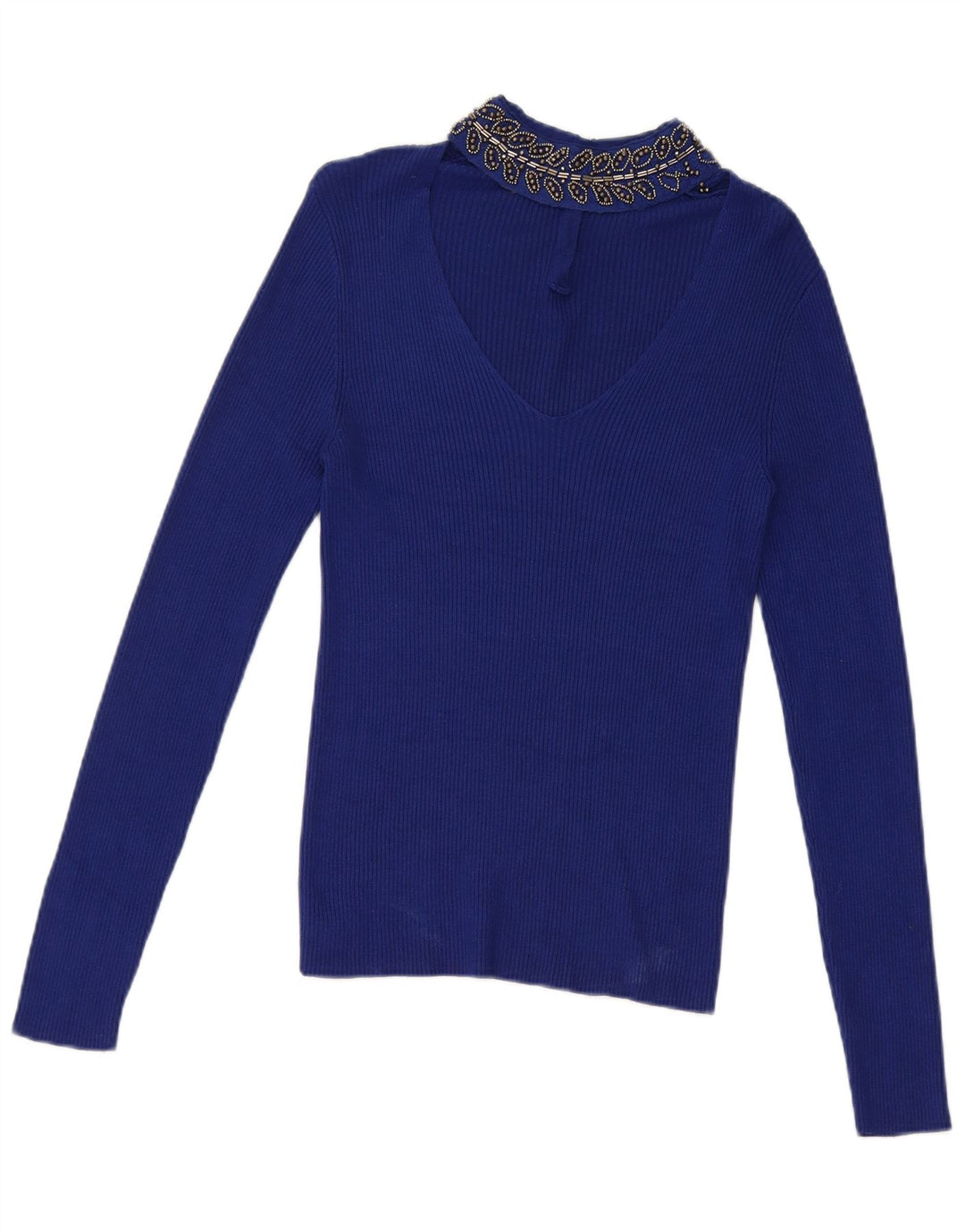 Crop Top pentru femei Oasis UK 8 Small Blue Viscose