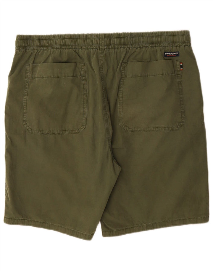 Pantaloni scurți chino Superdry pentru bărbați, mari W34, bumbac kaki