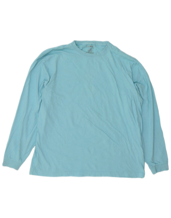 L.L.Bean Mens Top Long Sleeve Large Blue Cotton