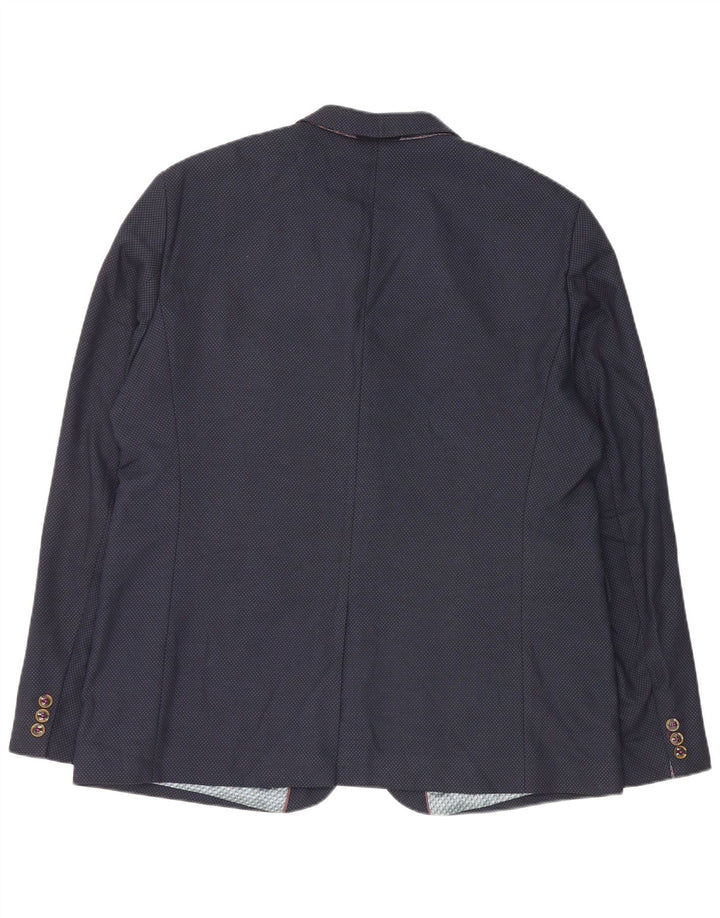 Sacou Ted Baker pentru bărbați, cu 2 nasturi, Mărimea 7, 3XL, poliester bleumarin