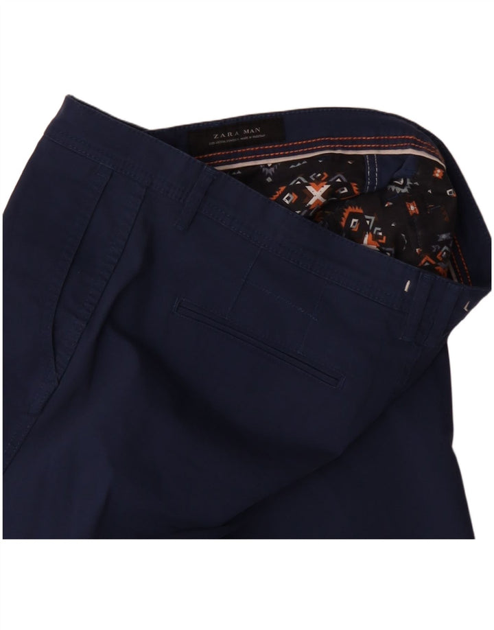 Pantaloni scurți chino pentru bărbați Zara EU 40 Medium W31 Bumbac bleumarin
