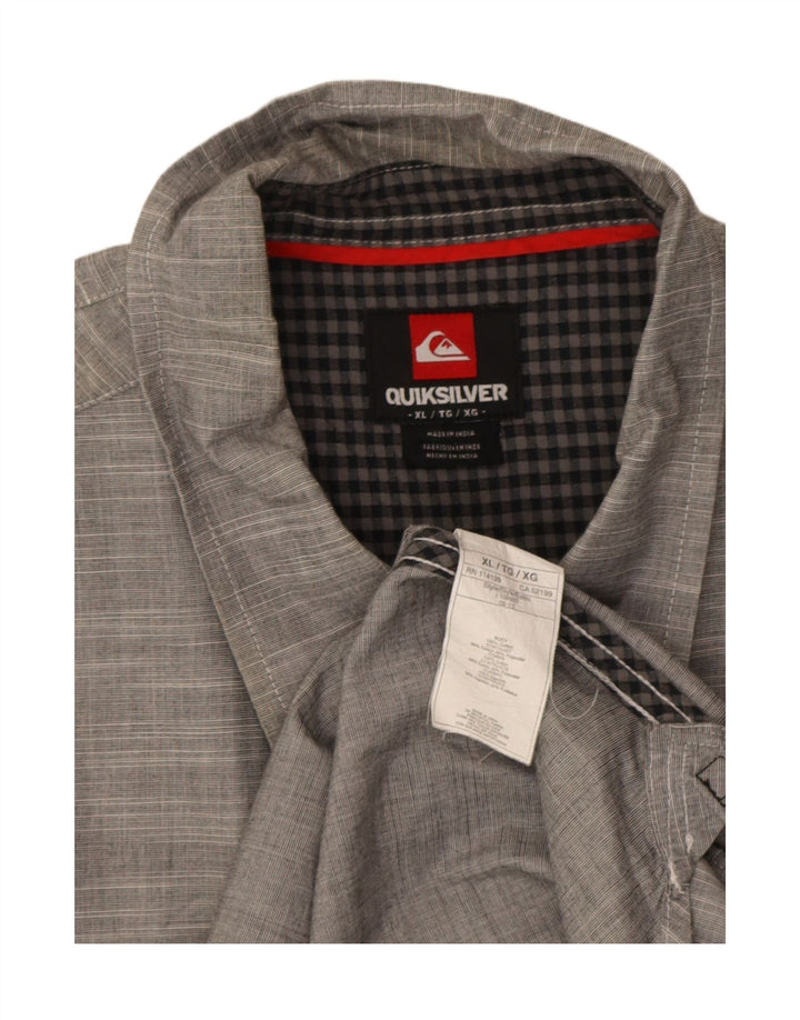 Cămașă pentru bărbați Quiksilver XL, bumbac cu dungi gri
