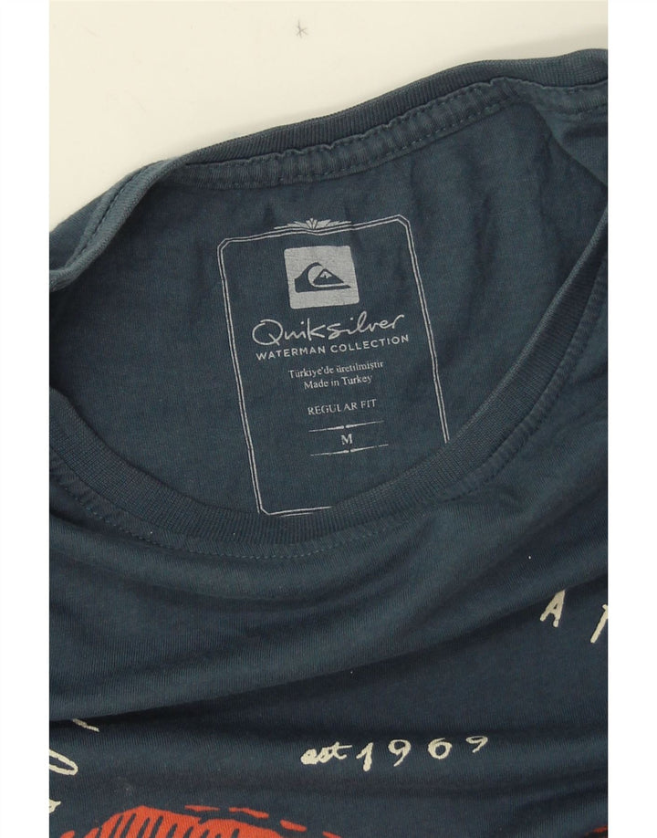Tricou grafic Quiksilver pentru bărbați, cu croială normală, de top mediu, bleumarin