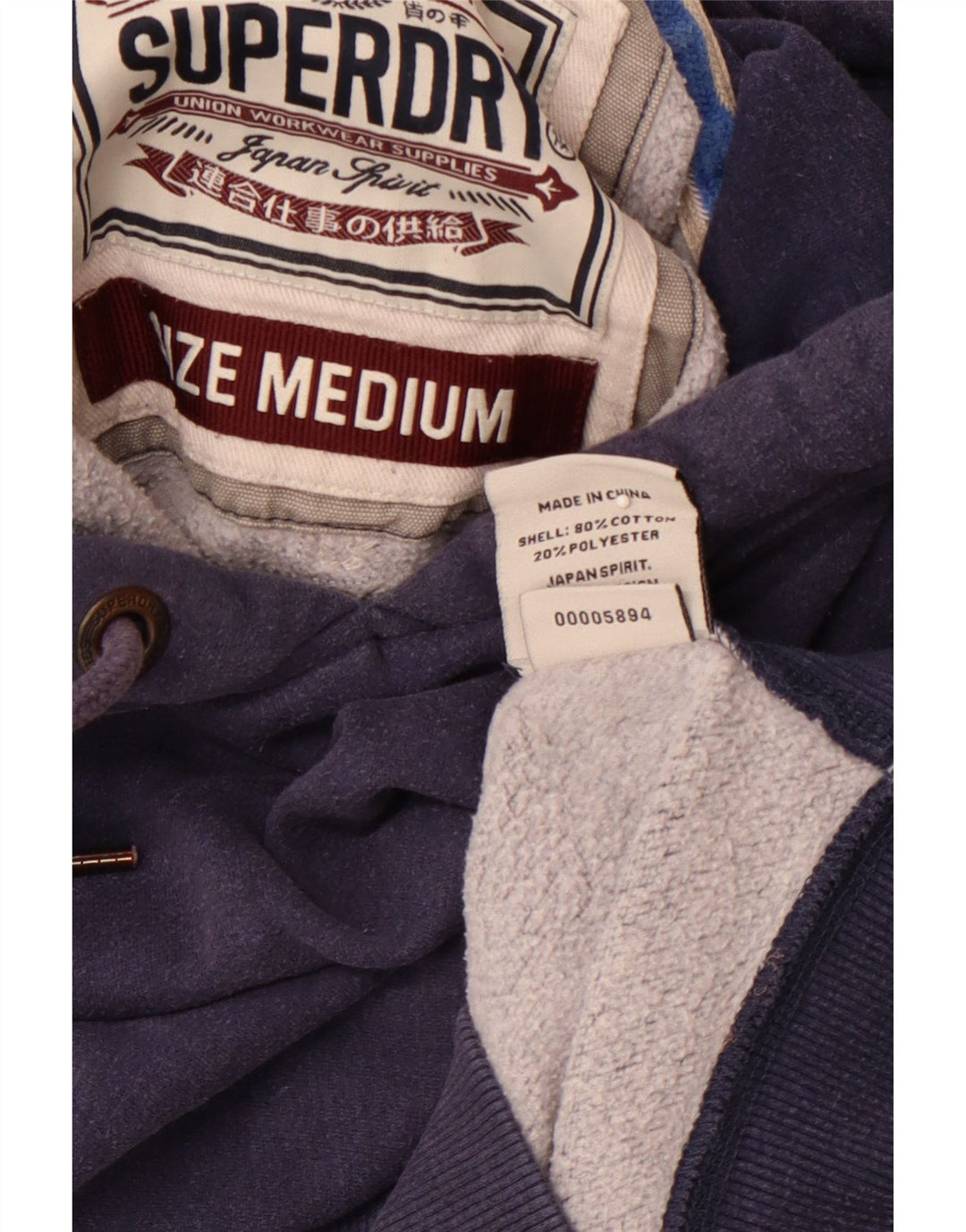 SUPERDRY Hanoră grafică pentru bărbați, bumbac mediu, albastru bleumarin