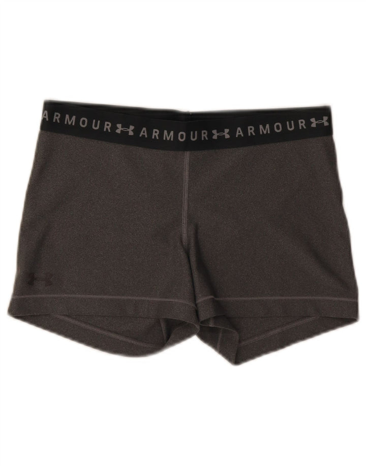 Pantaloni scurți sport grafic Under Armour pentru femei UK 14 Medium Gri