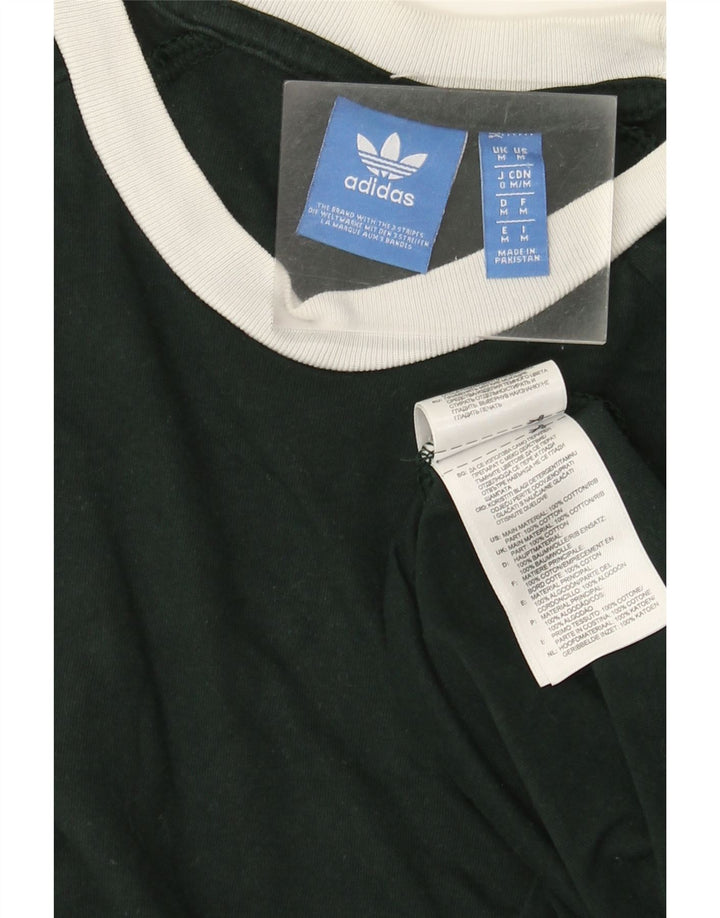Tricou grafic pentru bărbați Adidas Top din bumbac verde mediu