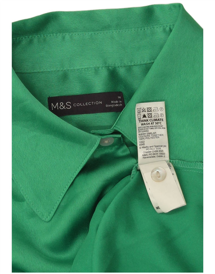 Cămașă pentru femei Marks & Spencer UK 14 Poliester verde mare