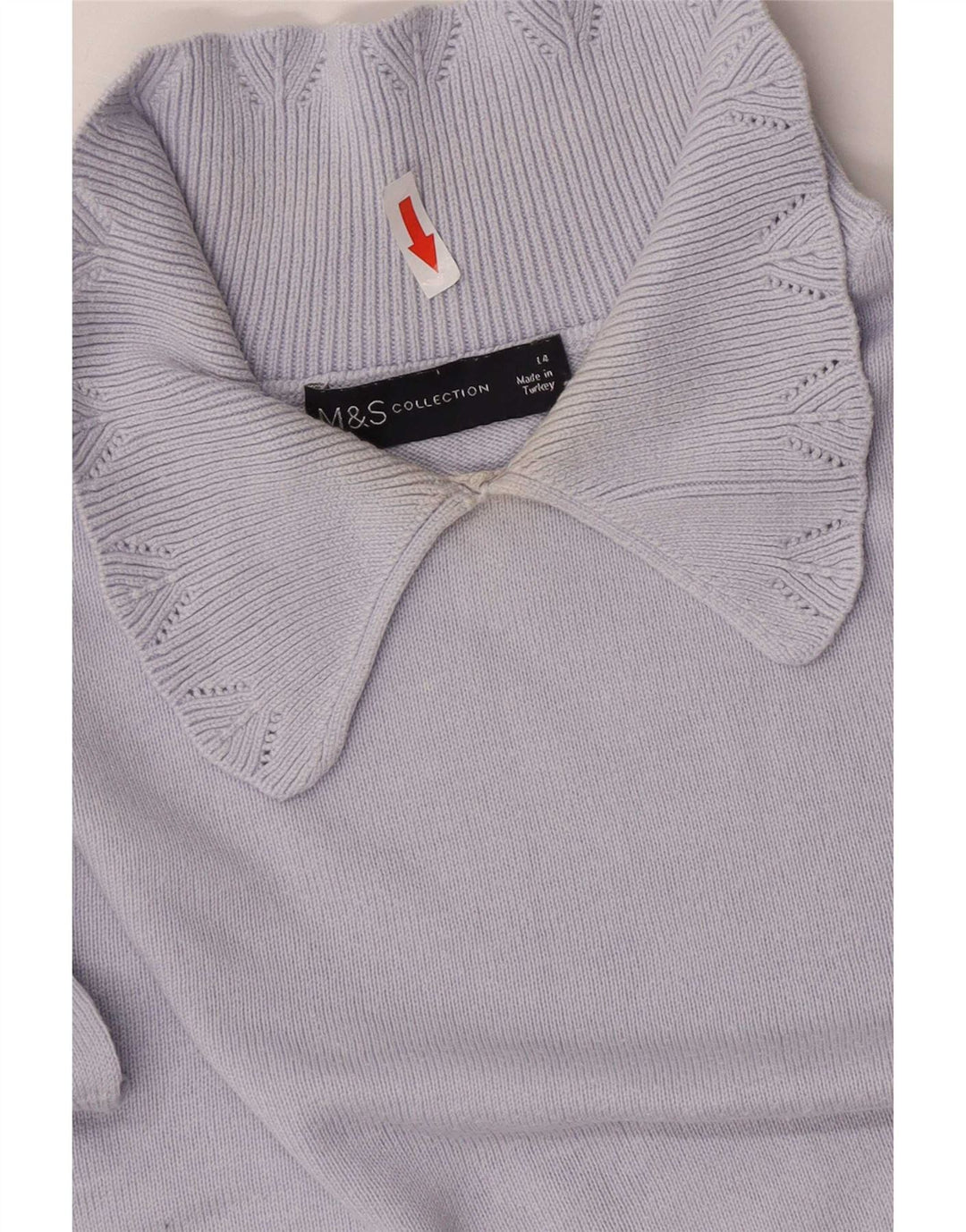Marks & Spencer Pulover cu gât polo pentru femei UK 14 Large Blue