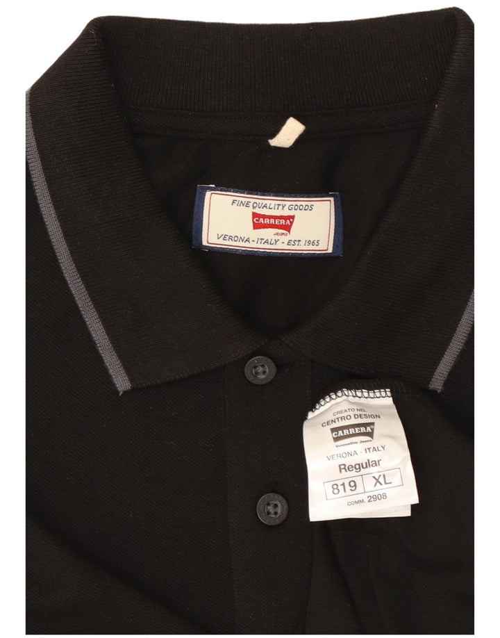 Cămașă polo pentru bărbați Carrera XL, bumbac negru