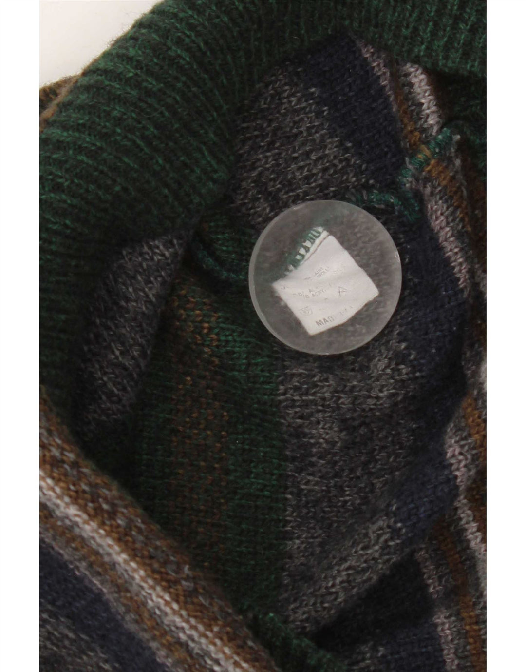 Cardigan Vintage fără mâneci pentru bărbați, lână cu dungi medii, multicolore