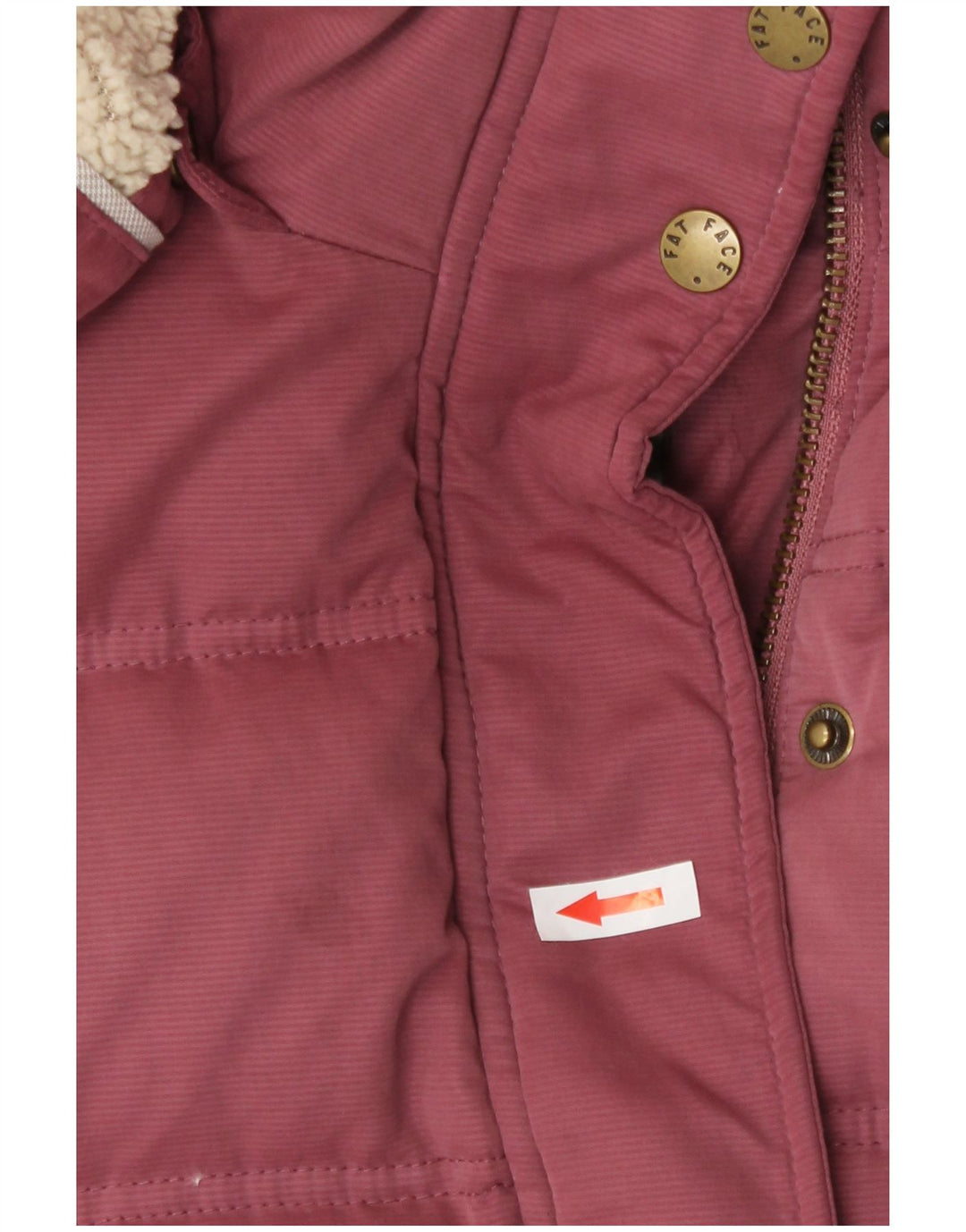 Gilet căptușit cu glugă pentru femei Fat Face UK 14 Mare Poliester Bordeaux