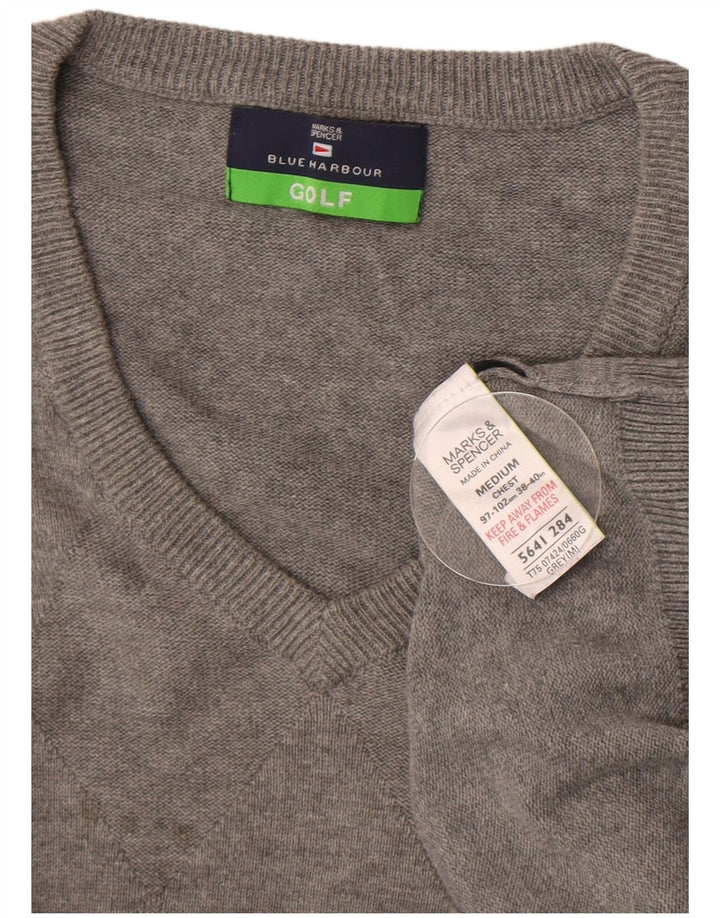 MARKS & SPENCER Bluză pentru bărbați Blue Harbour Vest Tank Top UK 38/40 Medium Gri