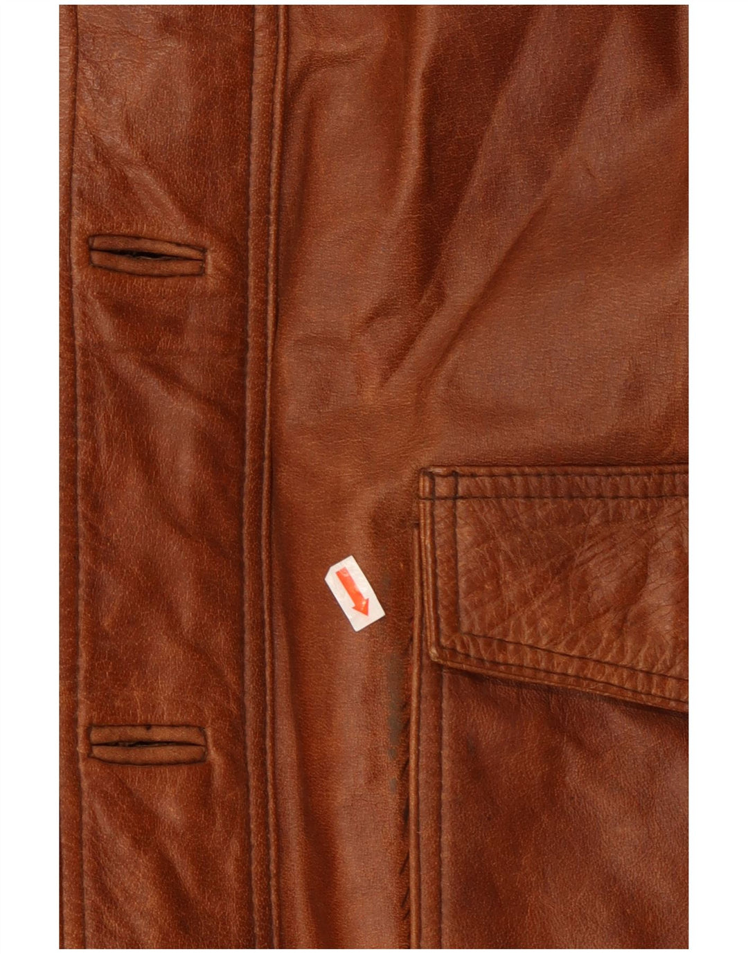 Jachetă din piele pentru bărbați UNION RIVER UK 42 XL din piele maro